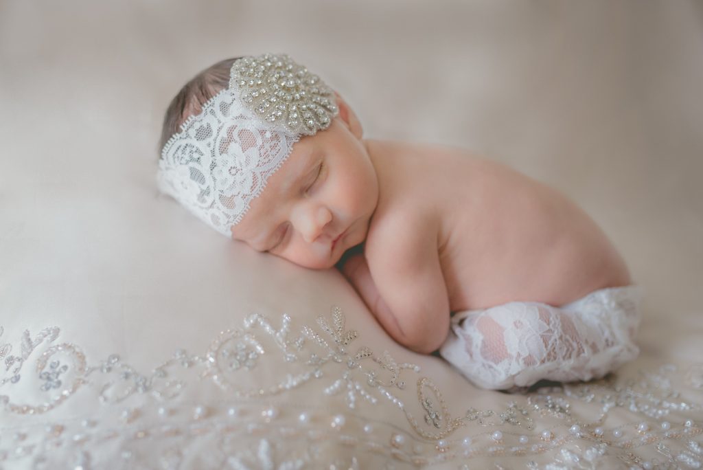 newborn wedding dress photos